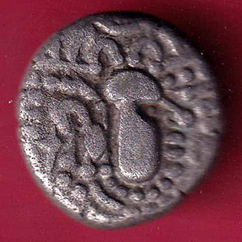 ANCIENT INDIA GADHAYA DYNASTY KING PORTRAIT COIN -VA94