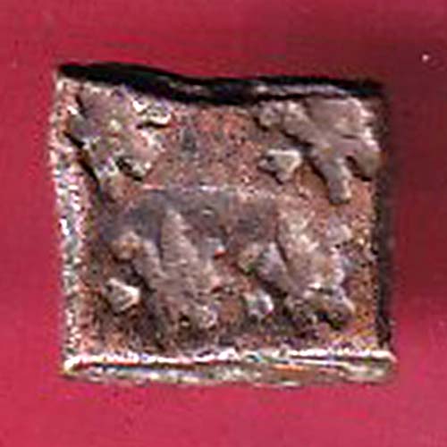 ancient cetral india copper punchmark ujjainy symbols on coin  – OO2543