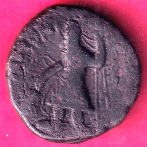 Copper Tetradracham of Vima Kadphises of Kushan Dynasty Nandi and shiva@HUB5090