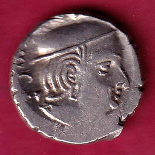 ANCIENT INDIA KSHATRAP DYNASTY KING PORTRAIT SILVER COIN–@HUB1470
