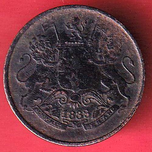 eic 1833 /1249 quarter anna copper coin- oo3168