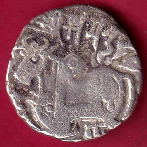 Hindushahia, kabul n gandhara silver drachma horseman n bill type coin–@HUB2577