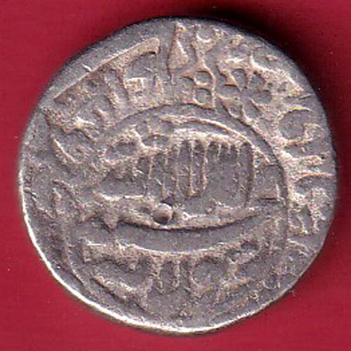 mughals shahjahan delhi mint one rupee beautiful silver coin–OO5352