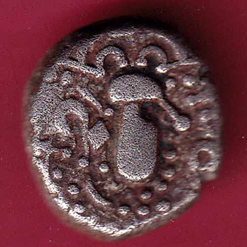 ANCIENT INDIA GADHAYA DYNASTY KING PORTRAIT COIN –@HUB1493