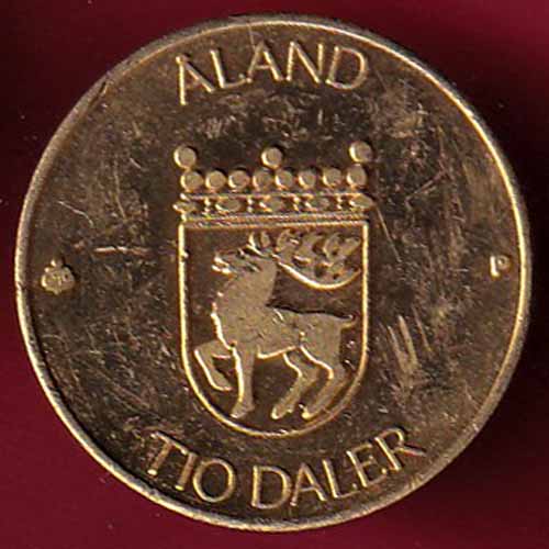 Finland 10 Markkaa Aland 1991 tio deler tio mark :- S2776