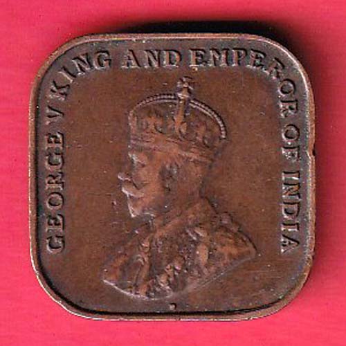 Straits Settlement George V 1920  1 Cent Coin:- OO4441