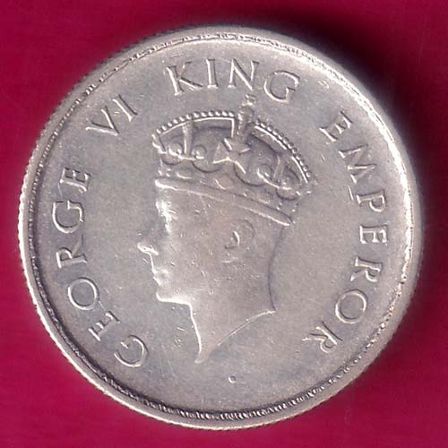 BRITISH INDIA 1939 GEORGE VI HALF RUPEE BEAUTIFUL SILVER COIN- OO1076