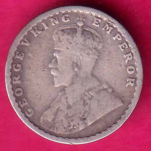 British India 1917 George v Emperor Two Annas–@HUB3979