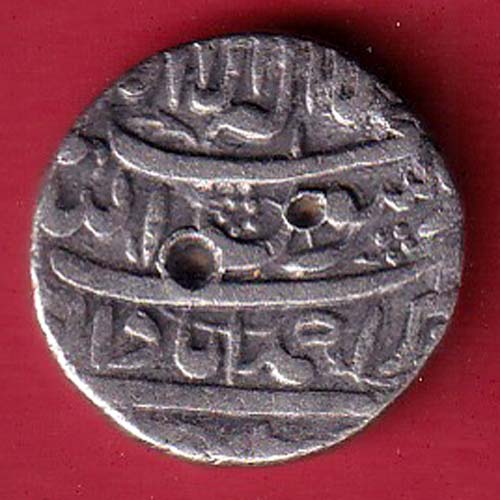 mughals shahjahan ahmedabad mint one rupee silver coin–OO5358