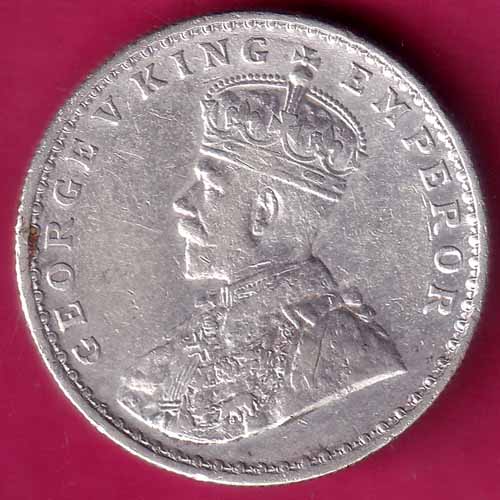 British India 1911 bombay mint George v Emperor One Rupee Silver Coin –@HUB5954
