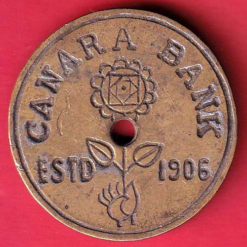 BANK TOKEN : CANARA BANK SOUTH EXTENSION NEW DELHI ESTD 1906  –OO4167