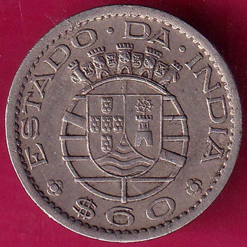 Portuguese India 60 Centavos 1959 –@HUB4243