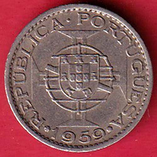 PORTUGUESE INDIA GOA 60 ESCUDO 1959 COIN :- OO4130