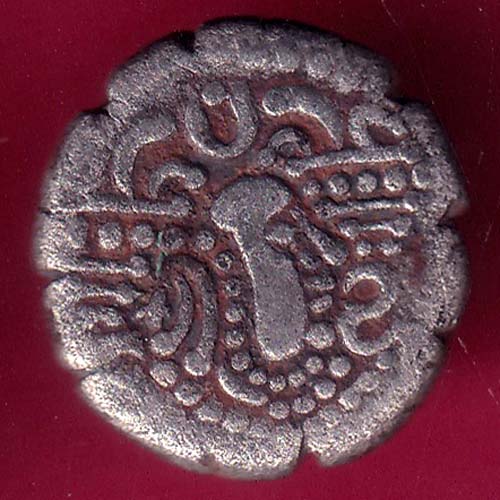 ANCIENT INDIA GADHAYA DYNASTY KING PORTRAIT COIN–@HUB379
