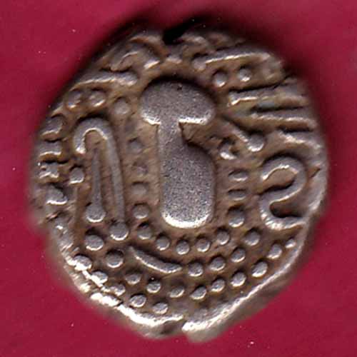 ANCIENT INDIA GADHAYA DYNASTY KING PORTRAIT COIN- S1463