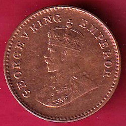british indiA 1955 GEORGE V 1/12 ANNA COPPER COIN- OO2831