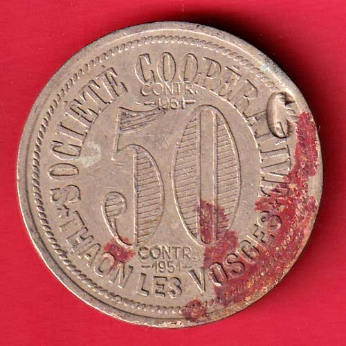 SCARE: Francia BON POUR CINQUANTE FRANCS 1951 50 CONTR – @HUB5347