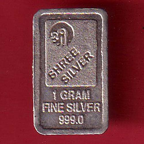 silver bar: fine silver 0.97 gram :- OO3052