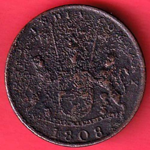 Madras Presidency 10 Cash Copper Coin–@HUB5450