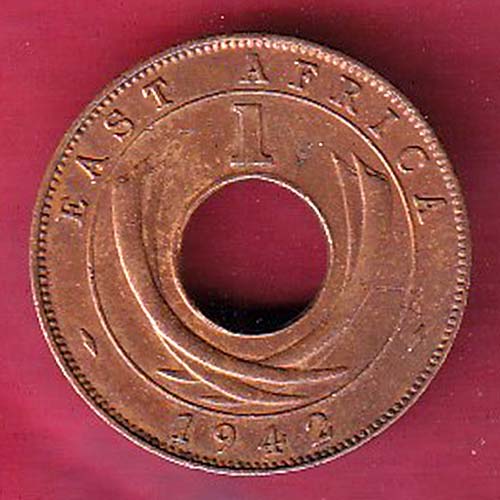 EAST AFRICA 1942 ONE CENT Georgivs VI REX ET IND.IMP:- oo2212