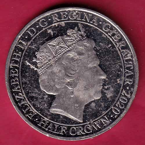 ELIZABETH II DEI-GRA REGINA. GIBRALTAR 2020 half crown