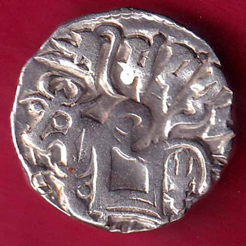 Hindushahia, kabul n gandhara silver drachma horseman n bill type coin :- S2563