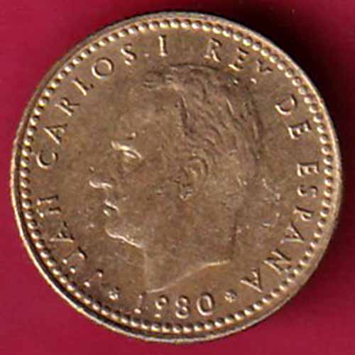 Spain 1 Peseta 1980 Juan Carlos I España '82 -VA233
