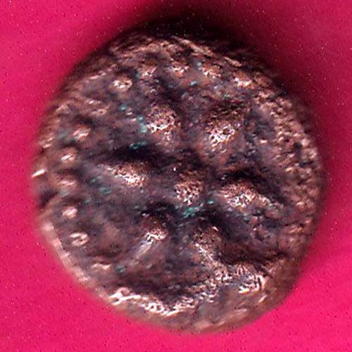 MYSORE STATE FLOWER TYPE  KASU BEAUTIFUL COPPER COIN:- OO1610