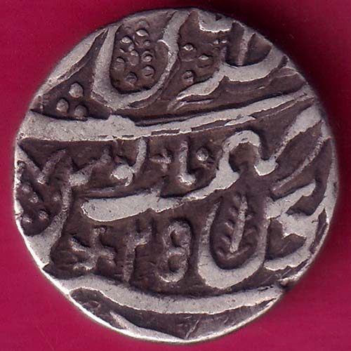 Rohilakhand ,Qasba panipat,Ino shahalam-ii SWASTIKA & UMBRELLA silver rupee –@HUB2718