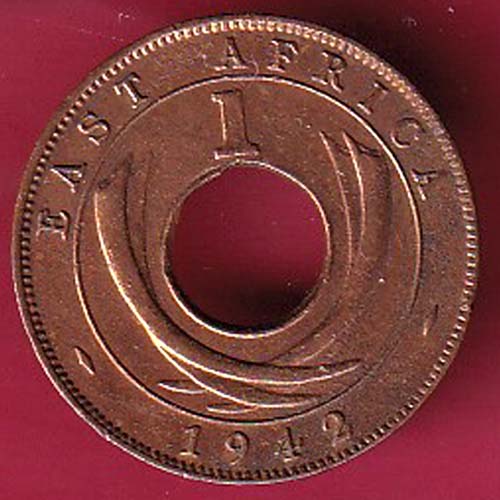 EAST AFRICA 1942 ONE CENTS Georgivs VI REX ET IND.IMP –SA1080