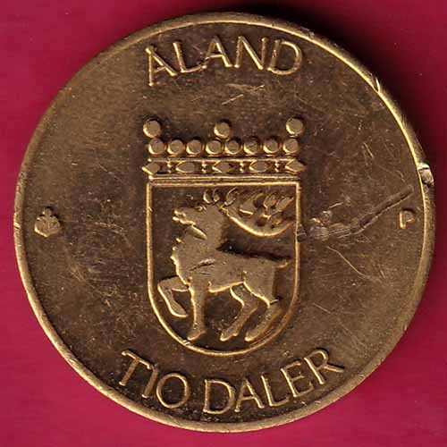 Finland 10 Markkaa Aland 1991 tio deler tio mark :- S2617