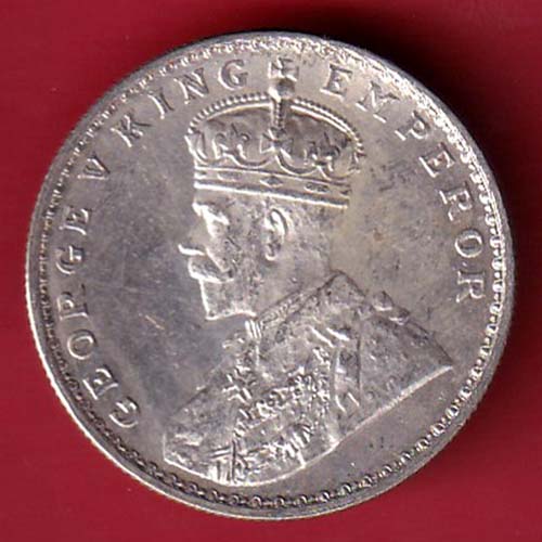 British India 1919 Bombay Mint George v One Rupee Silver coin–oo3579