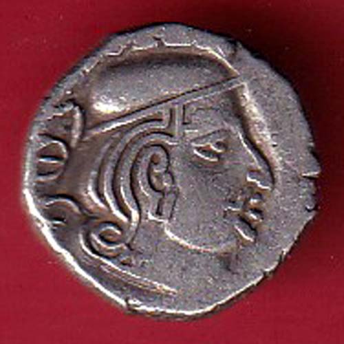 ANCIENT INDIA KSHATRAP DYNASTY KINGS PORTRAIT RARE SILVER Beautiful Coin – oo5115