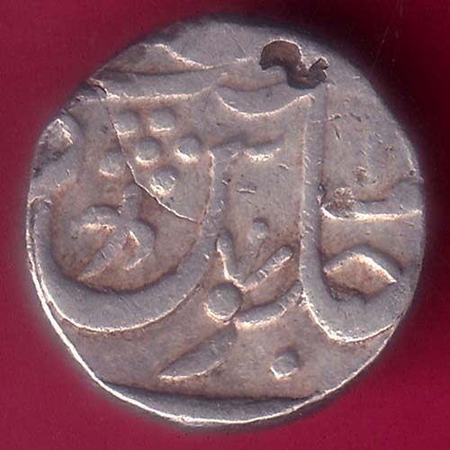 MARATHA CONF. Shah Alam II ” Vaphgaon mint” One Rupee Silver coin –@HUB5700