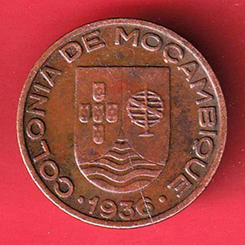 India, Portuguese 1936 MOZAMBIQUE 20 CENTAVOS – oo4461