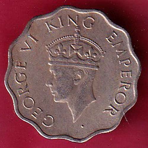 BRITISH INDIA 1946 GEORGE VI 1 ANNA COIN – OO2701