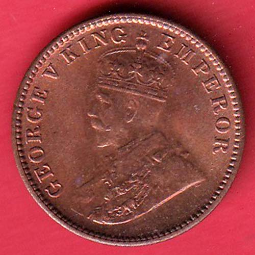 British India 1936 George V One Quarter Anna –@HUB5995