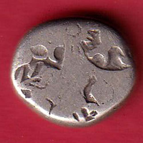 ANCIENT INDIA MAURYAN PERIOD ANIMAL STANDING MAGADH DYNASTY SILVER PUNCHMARK-  oo3986