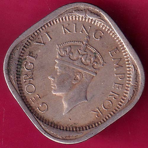 british india 1939 george vi two annas coin 