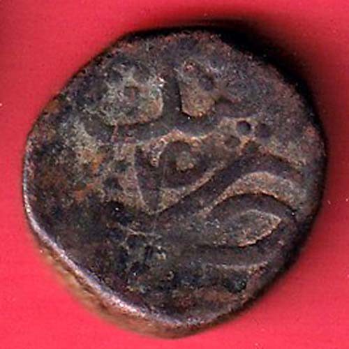 Mughal Shah Alam bahadur ah 1124/ry 4 machlipattan mint copper paisa  :- OO4385