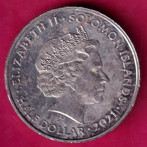 ELIZABETH II SOLOMON ISLANDS 2021 HALF DOLLAR A TIME FOR GREATNESS –@HUB4165