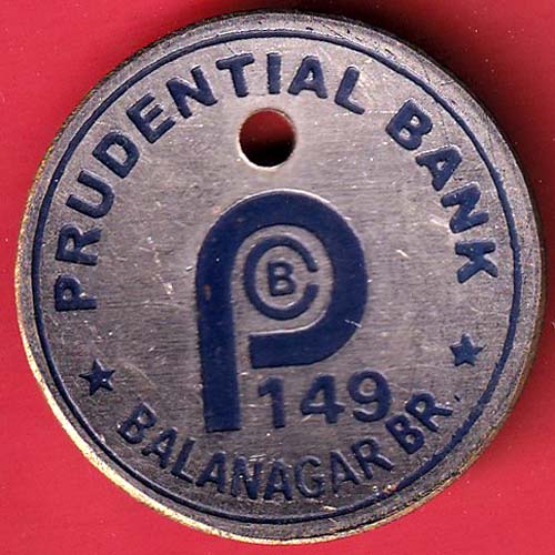 Token:-Prudential Bank No.149 Balanagar Br.Rare Token–@HUB5471