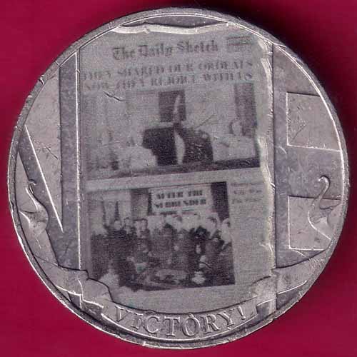 2020 VE-DAY VICTORY ELIZABETH II GIBRALTAR unc ONE CROWN VE-DAY VICTORY –@HUB260