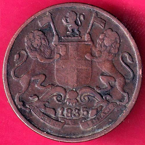 east india company 1835 One quarter anna copper coin@HUB5164