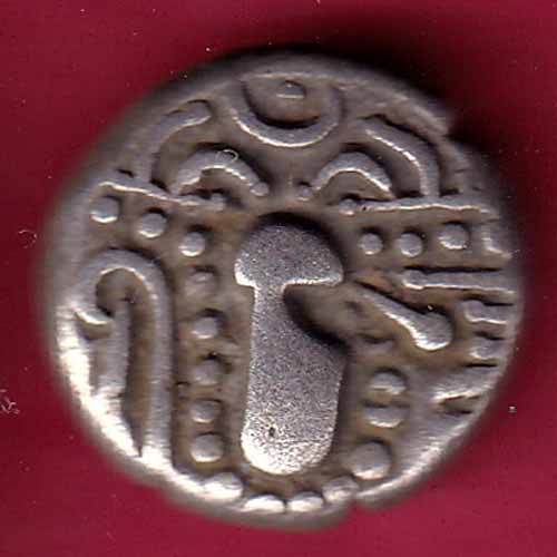 ANCIENT INDIA GADHAYA DYNASTY KING PORTRAIT COIN–@HUB1771