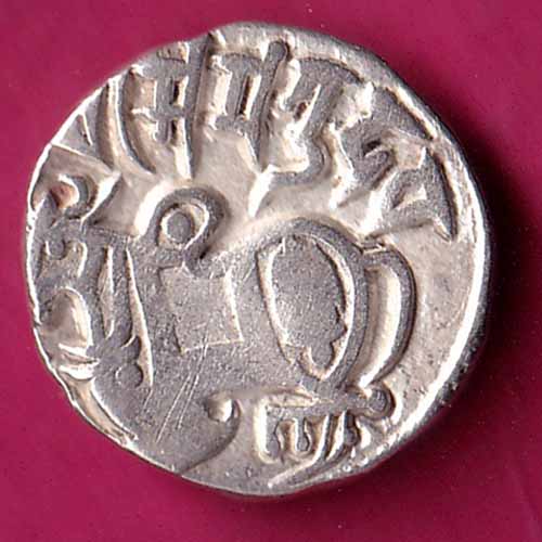 Hindushahia, kabul n gandhara silver drachma horseman n bill type coin-–VA175