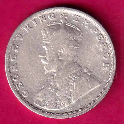 BRITISH INDIA 1924 BOMBAY MINT GEORGE V HALF RUPEE–@HUB4037