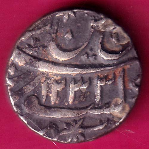 Awadh State ah RY 26 muhammadabad banaras mint Rare Silver rupee coin:- OO1769
