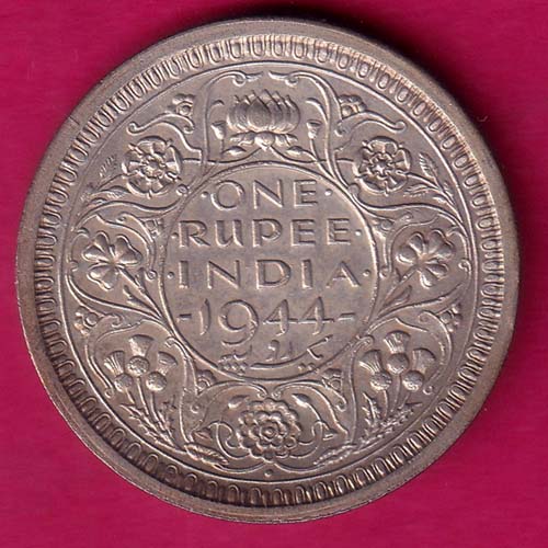 BRITISH INDIA 1944 BOMBAY MINT GEORGE VI ONE RUPEE SILVER COIN  :- OO1263