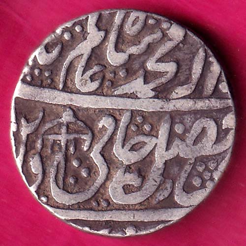 Rohilakhand ,Qasba panipat,Ino shahalam-ii SWASTIKA & UMBRELLA silver rupee–@HUB2512